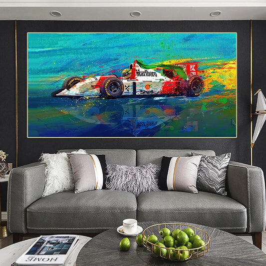 Abstract Graffiti Racing Car Canvas Print