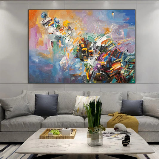 Vibrant Chaos Abstract Canvas Print