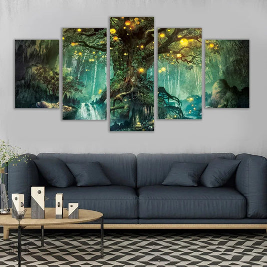 5Pcs American Style Forest Canvas Print