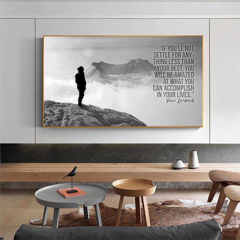 Black and White Motivational Wall Poster – Candid Canvas Art