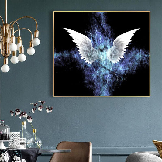 White Angel Wings Canvas Artwork